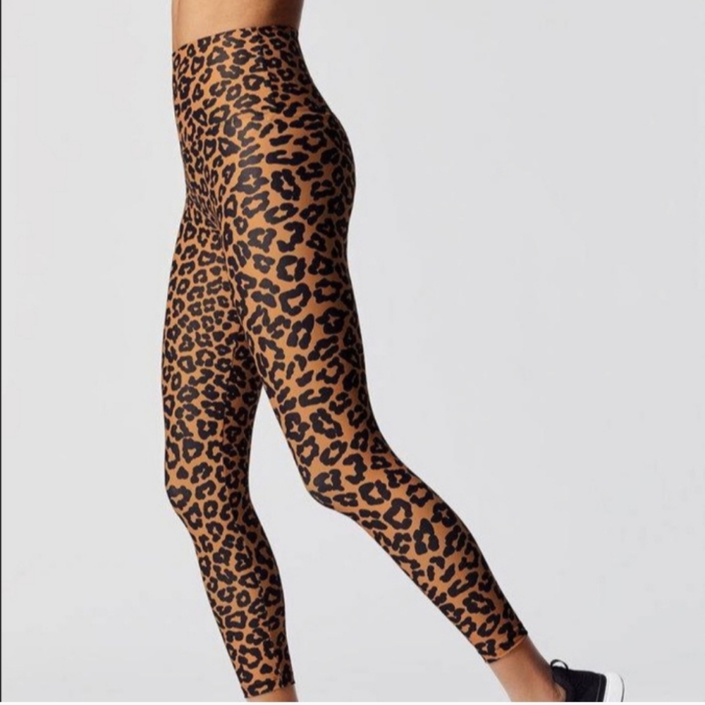 Beach Riot Tan and Black Animal Print Leggings
